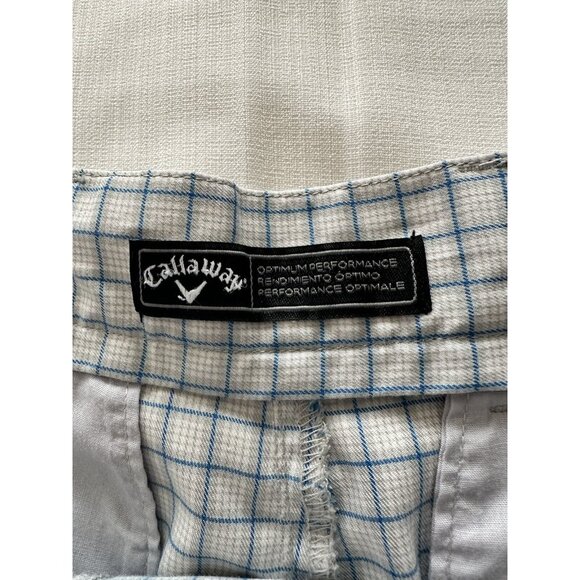 Callaway Optimum Performance Men's Blue/White Plaid Golf Shorts Size 32 - Picture 9 of 9